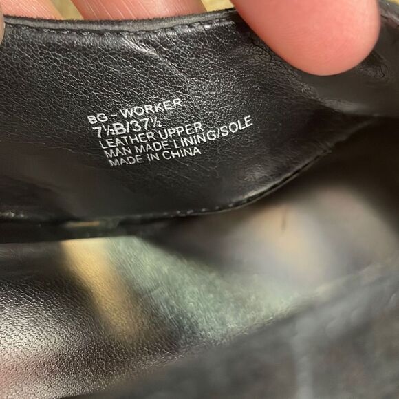 BCBGirls Worker Suede & Snake Embossed Leather Platform Slingback Heels 7.5 Blac - Picture 6 of 13